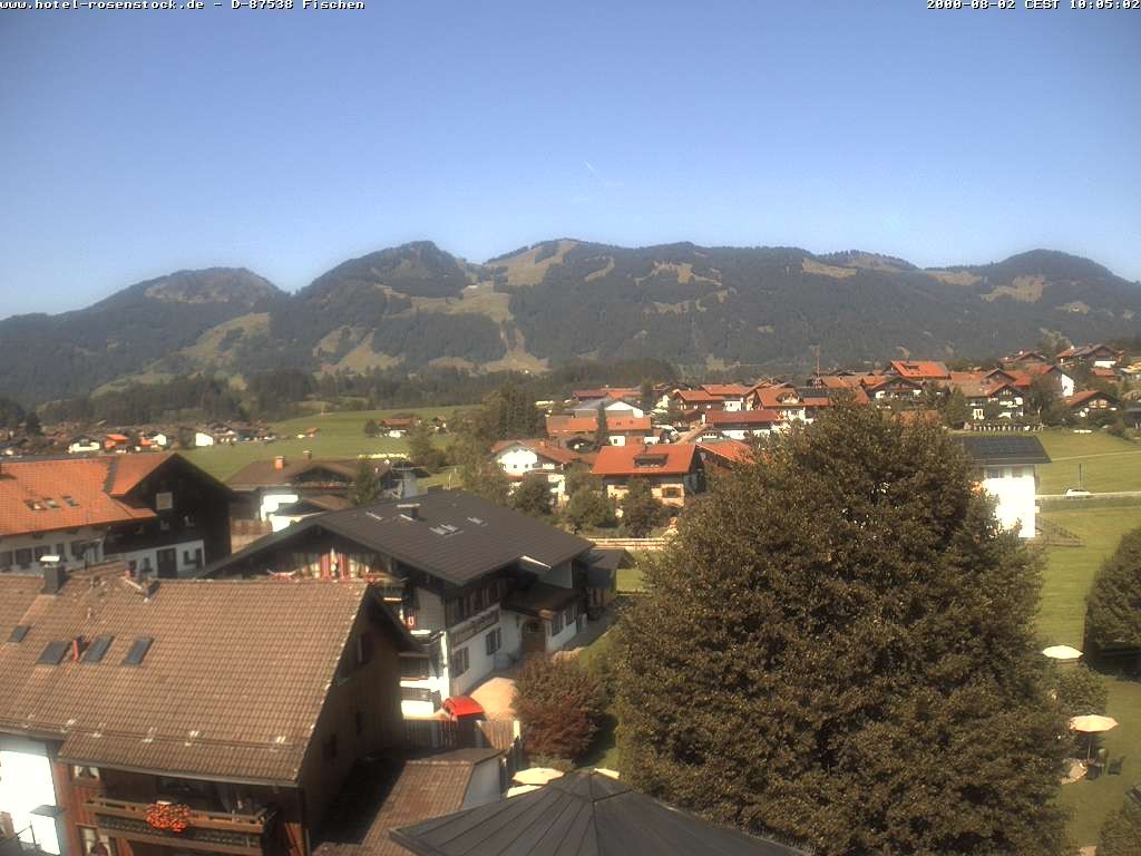 Archived image Webcam Rosenstock Hotel, Fischen in the Allgäu