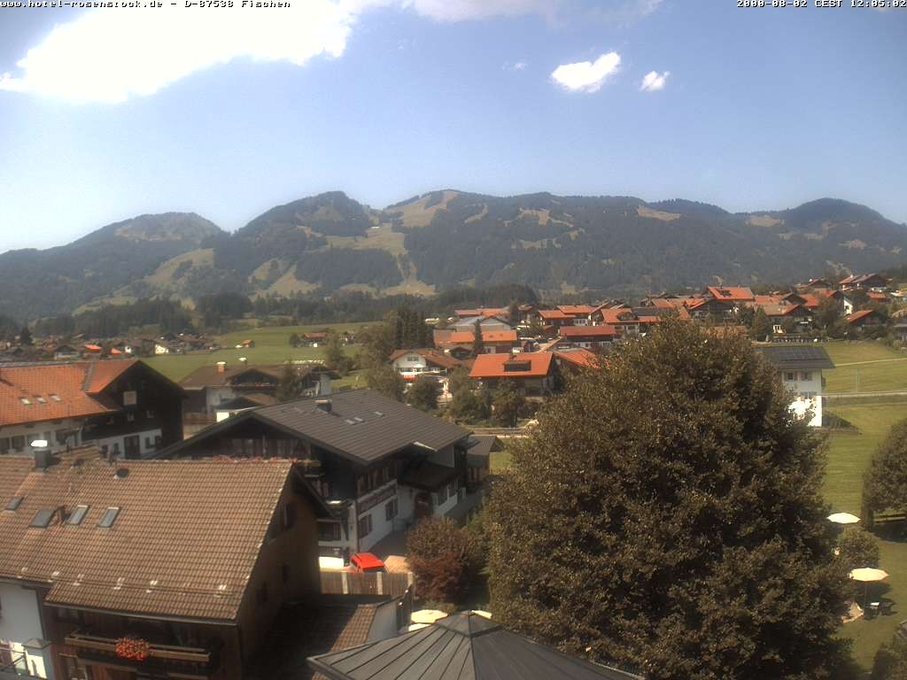 Archived image Webcam Rosenstock Hotel, Fischen in the Allgäu