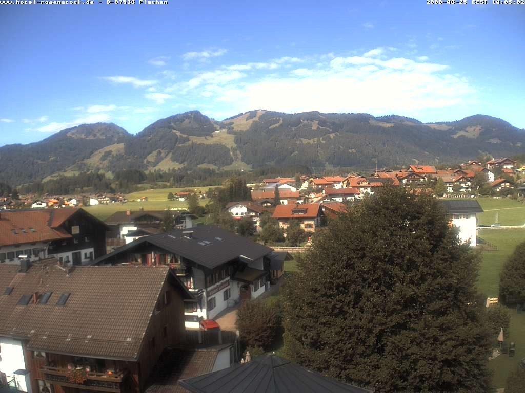 Archived image Webcam Rosenstock Hotel, Fischen in the Allgäu