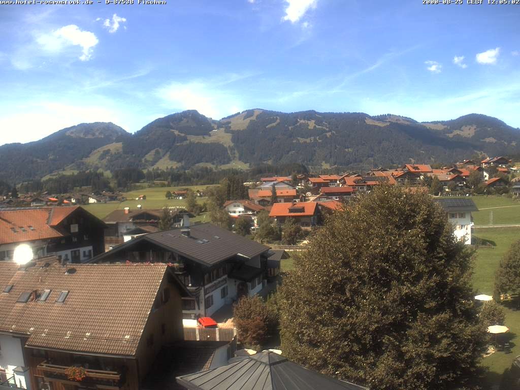 Archived image Webcam Rosenstock Hotel, Fischen in the Allgäu