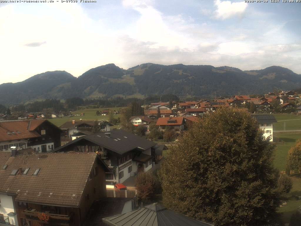 Archived image Webcam Rosenstock Hotel, Fischen in the Allgäu