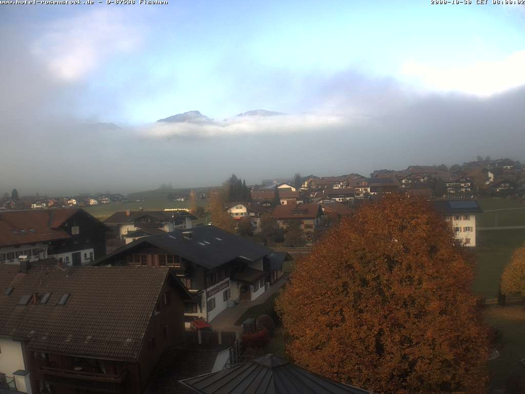 Archived image Webcam Rosenstock Hotel, Fischen in the Allgäu