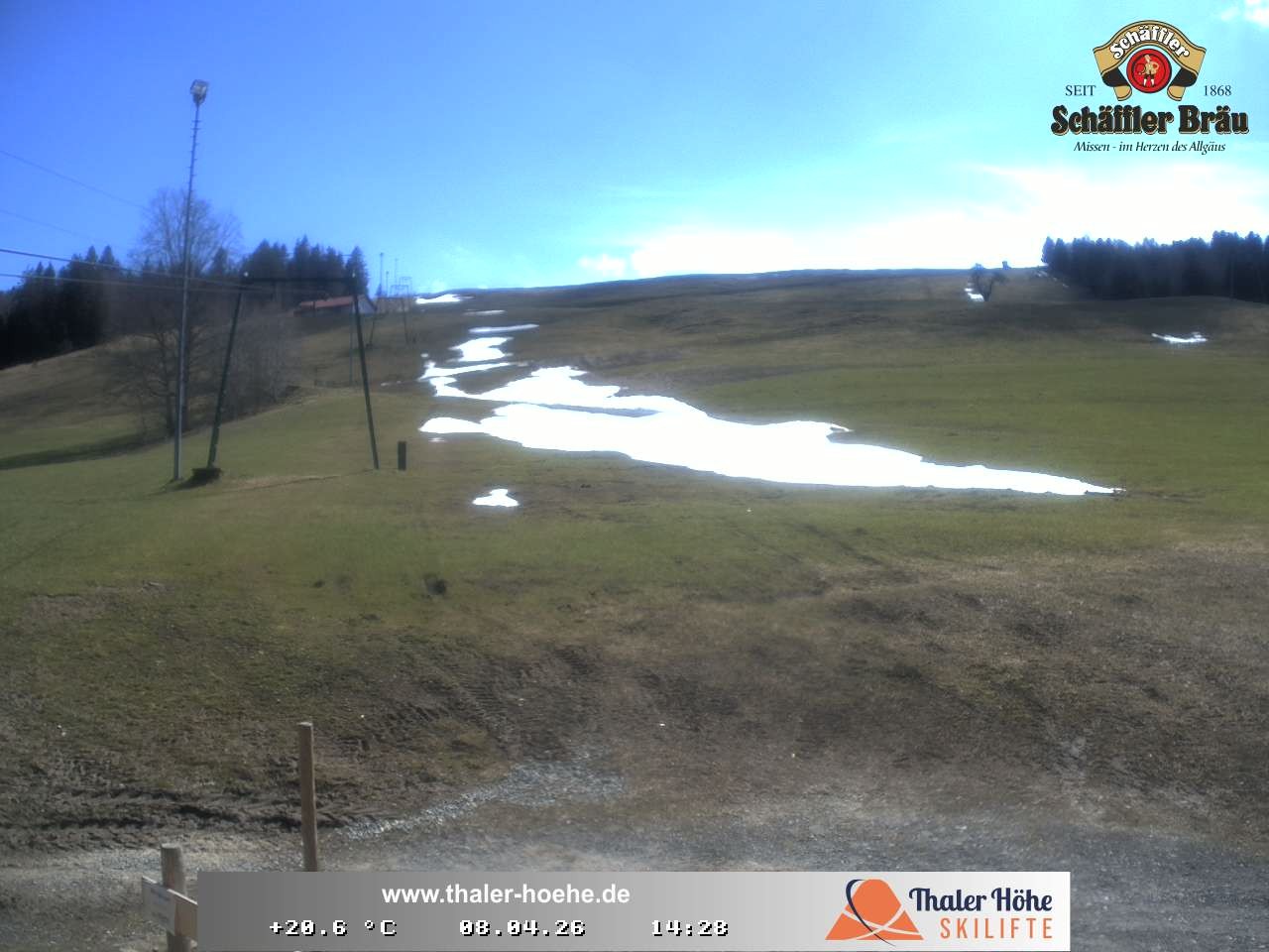 Archived image Webcam Thalerhöhe near Immenstadt