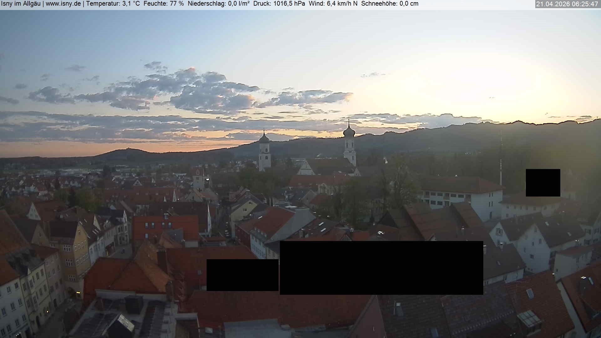 Archiv Foto Webcam Isny im Allgäu