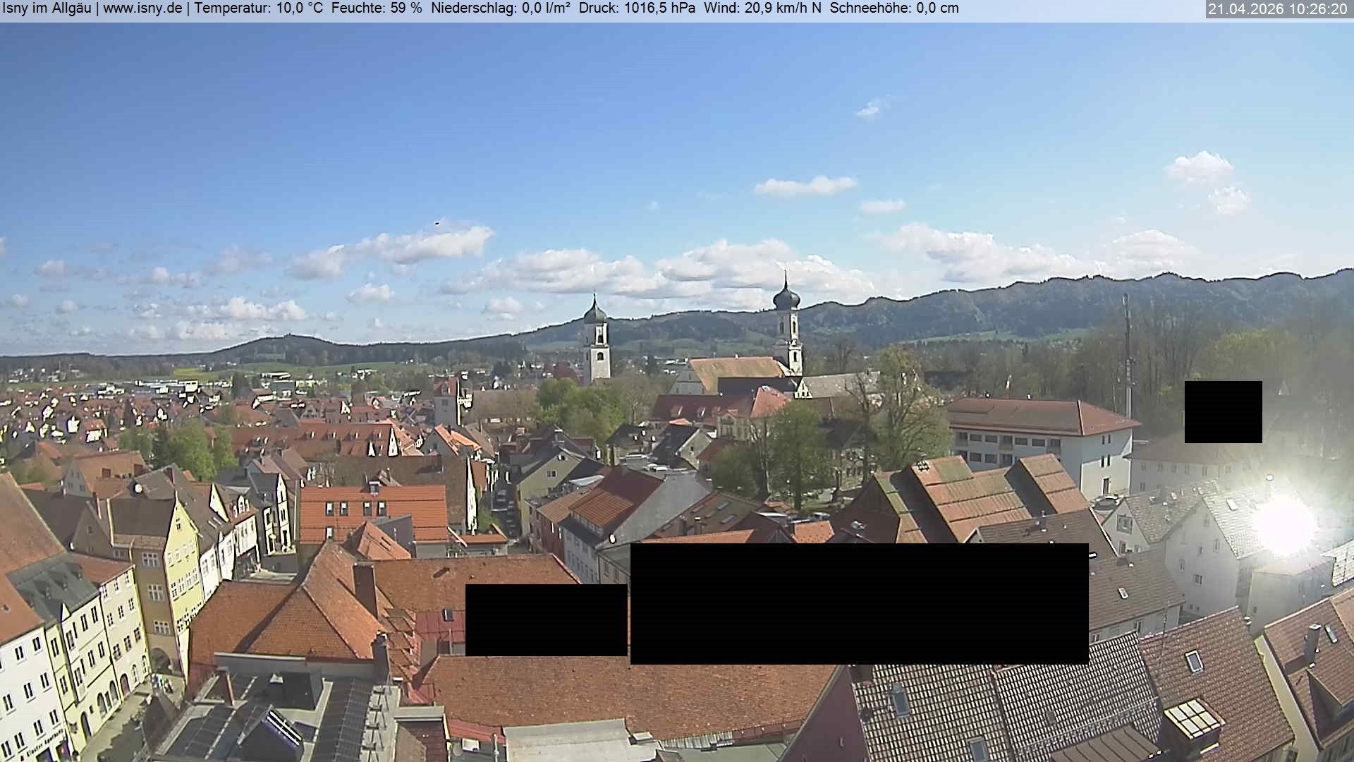 Archiv Foto Webcam Isny im Allgäu