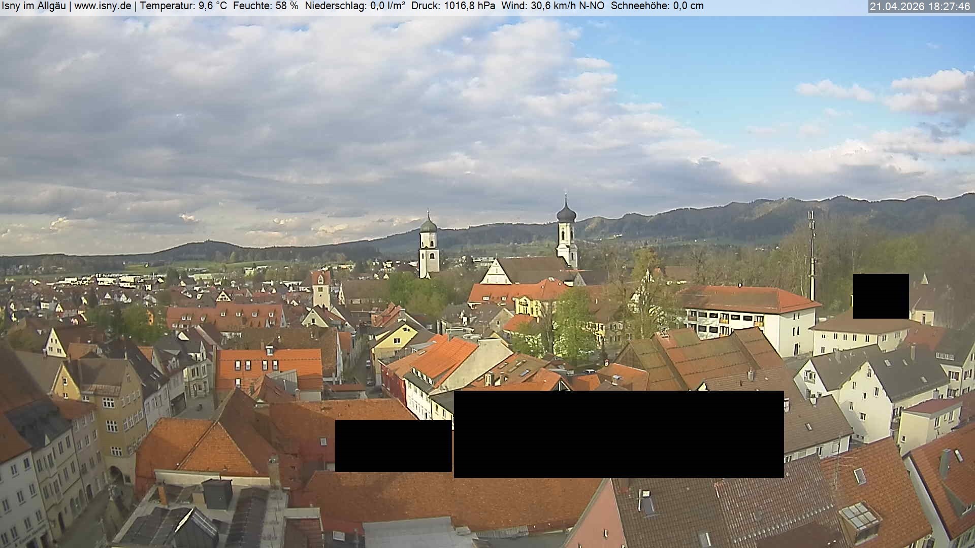 Archiv Foto Webcam Isny im Allgäu