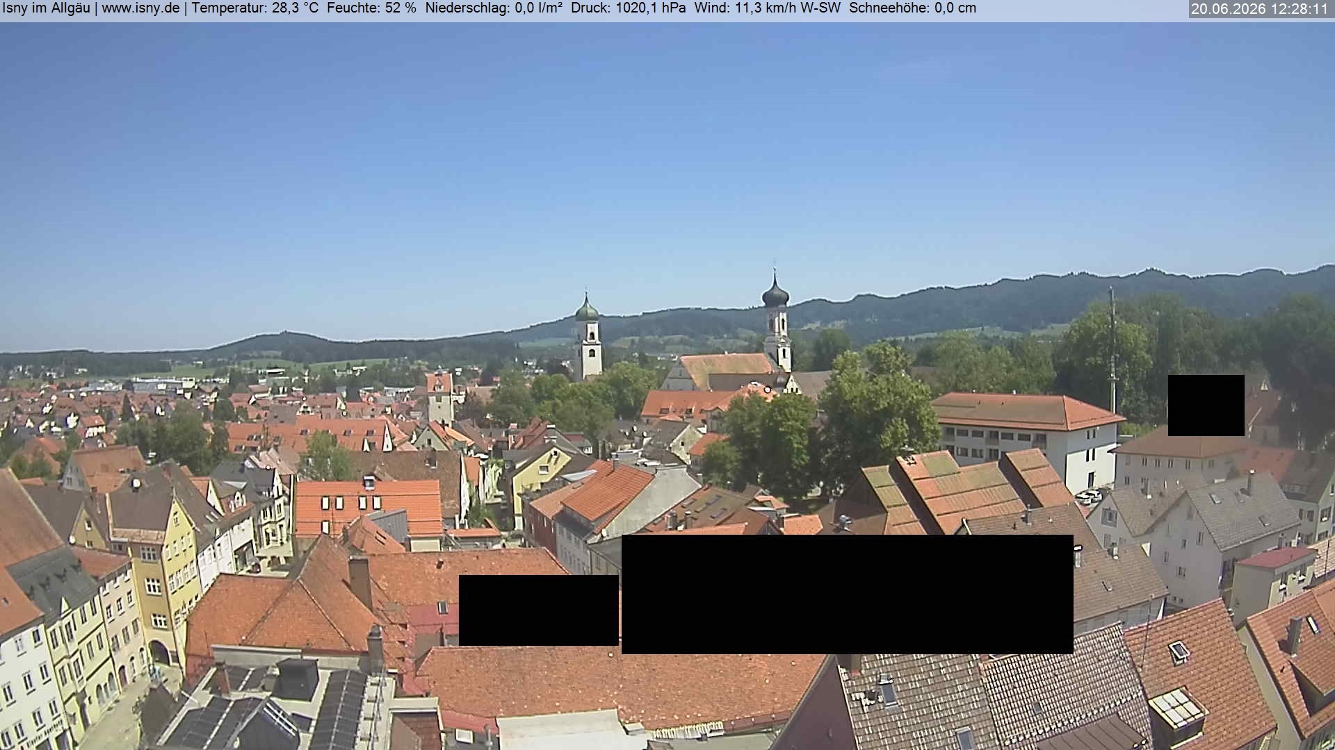 Archiv Foto Webcam Isny im Allgäu