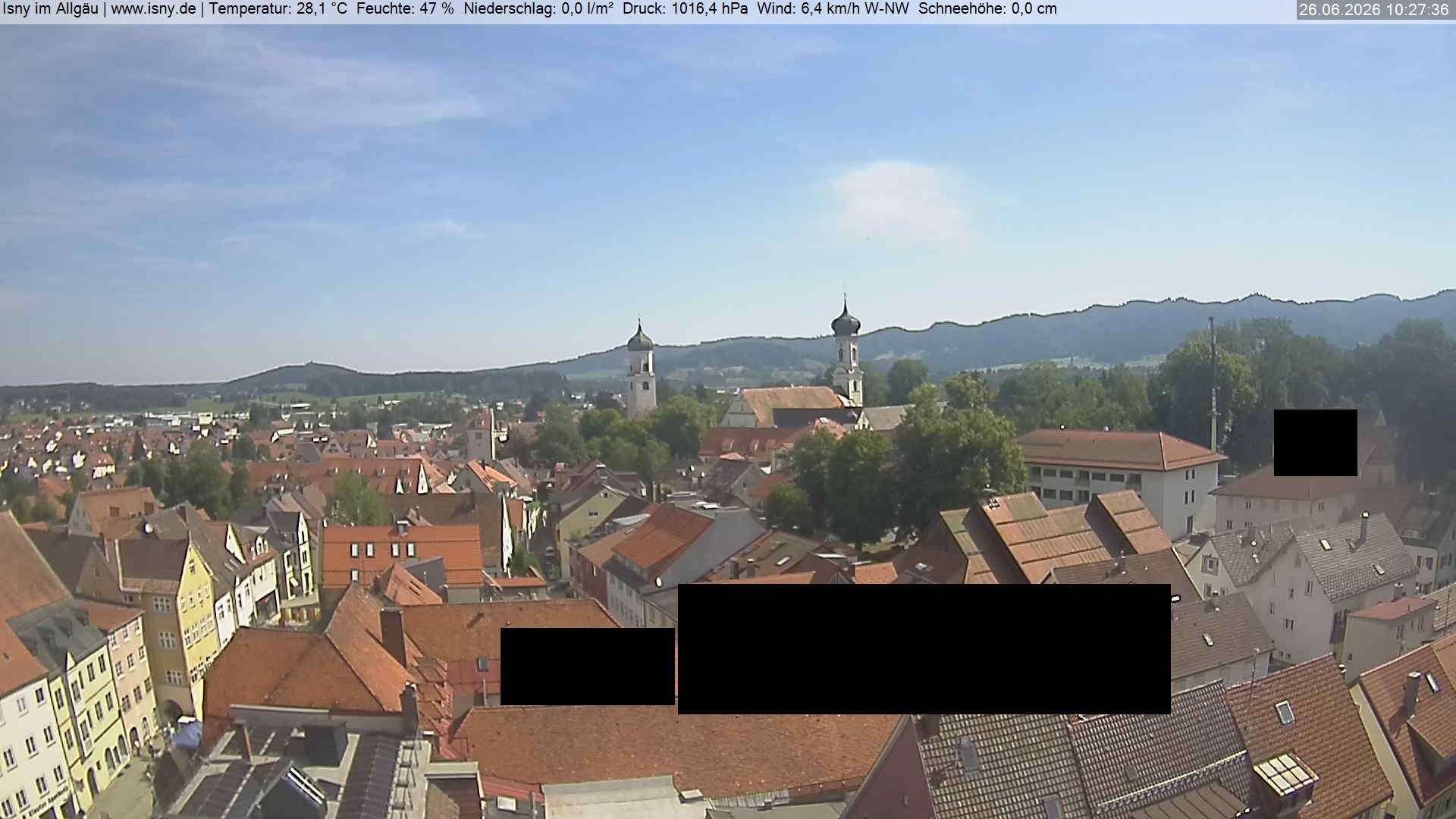 Archiv Foto Webcam Isny im Allgäu