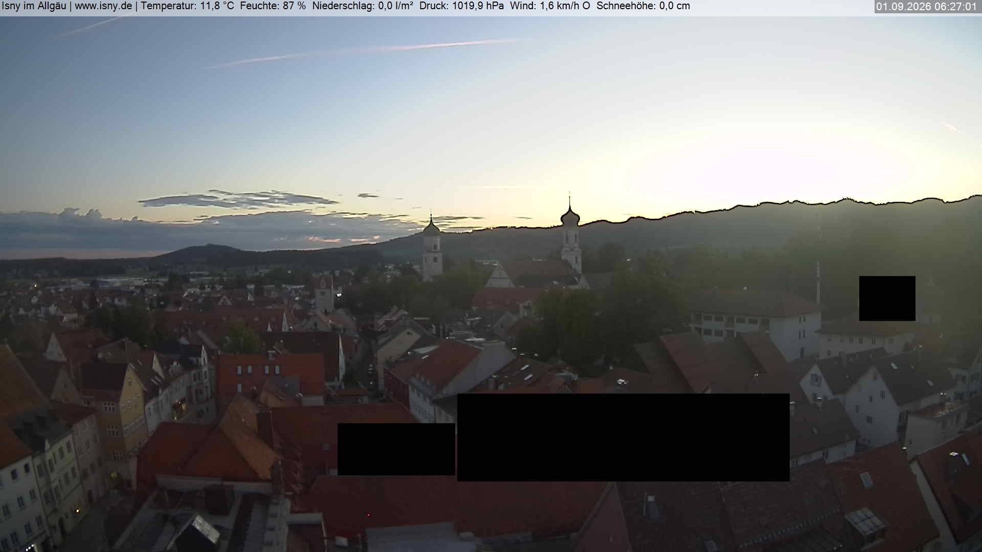 Archiv Foto Webcam Isny im Allgäu