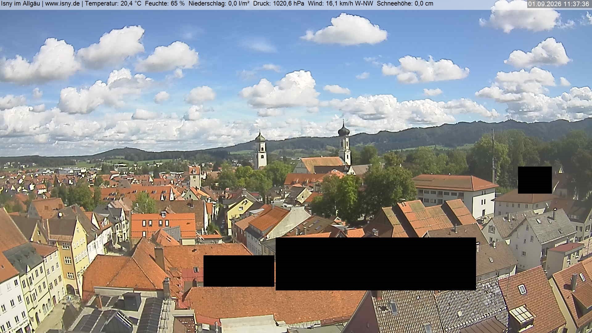 Archiv Foto Webcam Isny im Allgäu