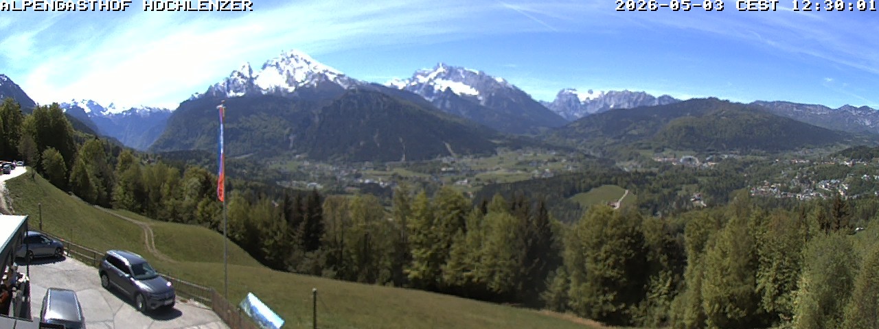 Archived image Webcam Schönau am Königssee - View Mountain Hut Hochlenzer