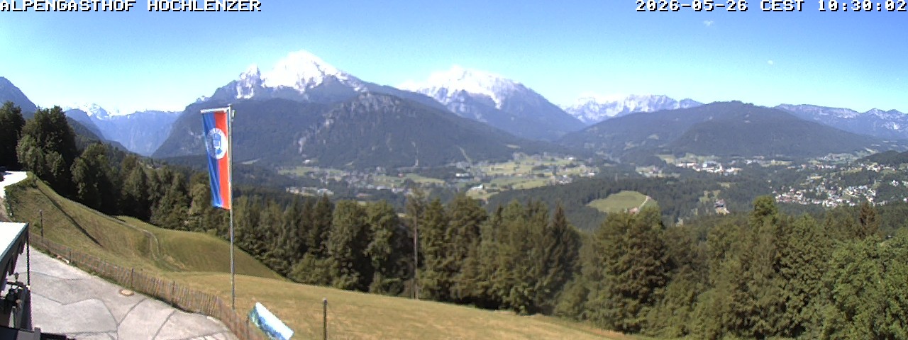 Archived image Webcam Schönau am Königssee - View Mountain Hut Hochlenzer