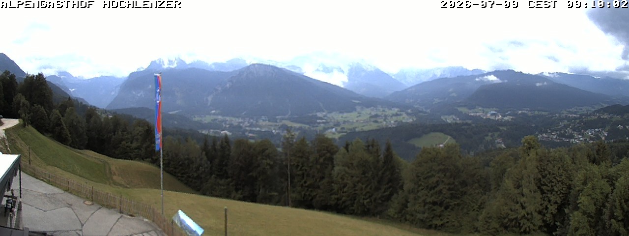 Archived image Webcam Schönau am Königssee - View Mountain Hut Hochlenzer