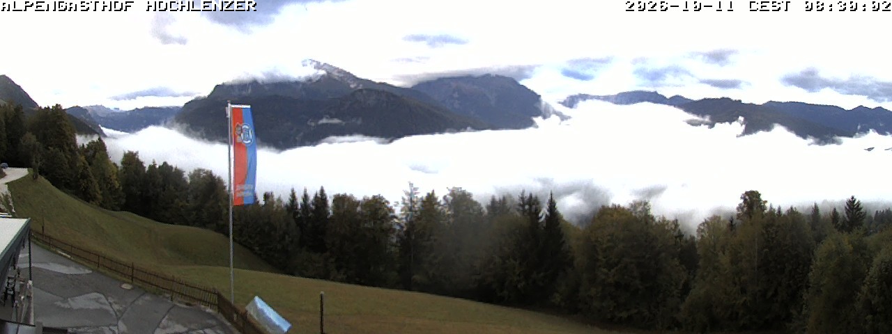 Archived image Webcam Schönau am Königssee - View Mountain Hut Hochlenzer
