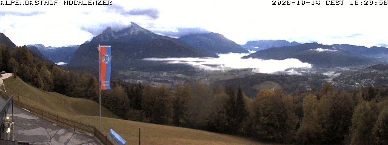 Archived image Webcam Schönau am Königssee - View Mountain Hut Hochlenzer