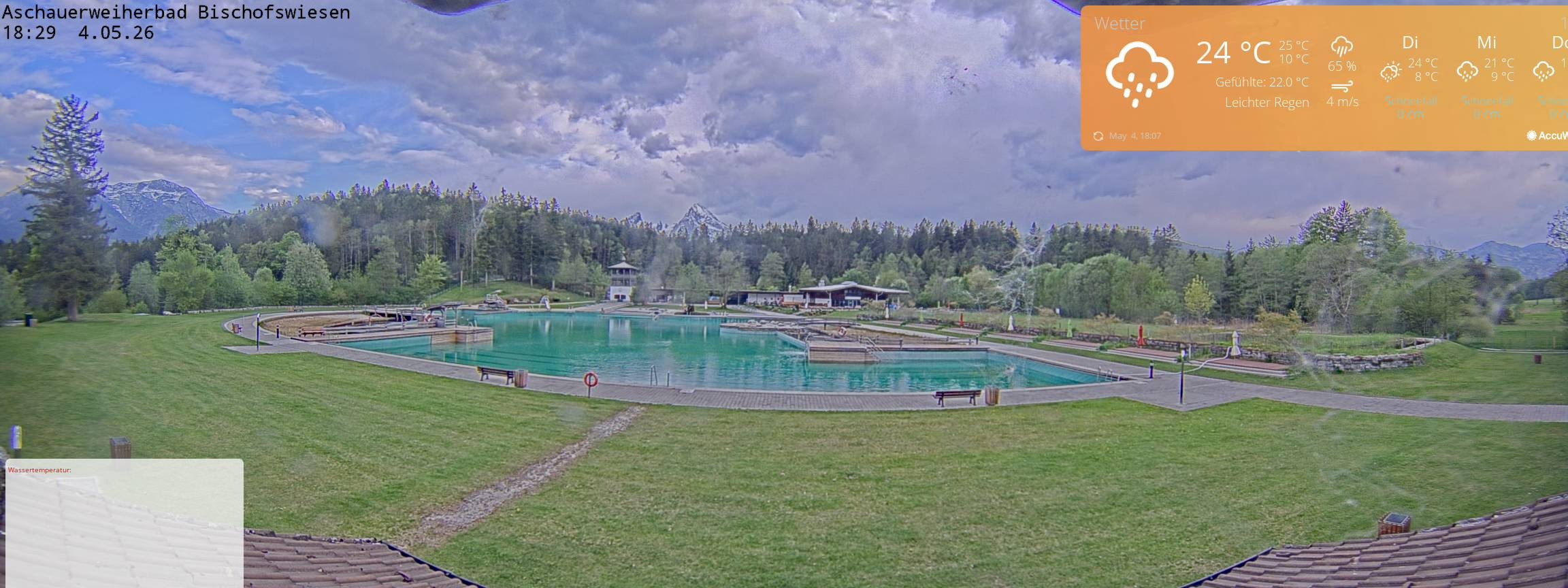 Archiv Foto Webcam Bischofswiesen: Naturbad Aschauerweiher