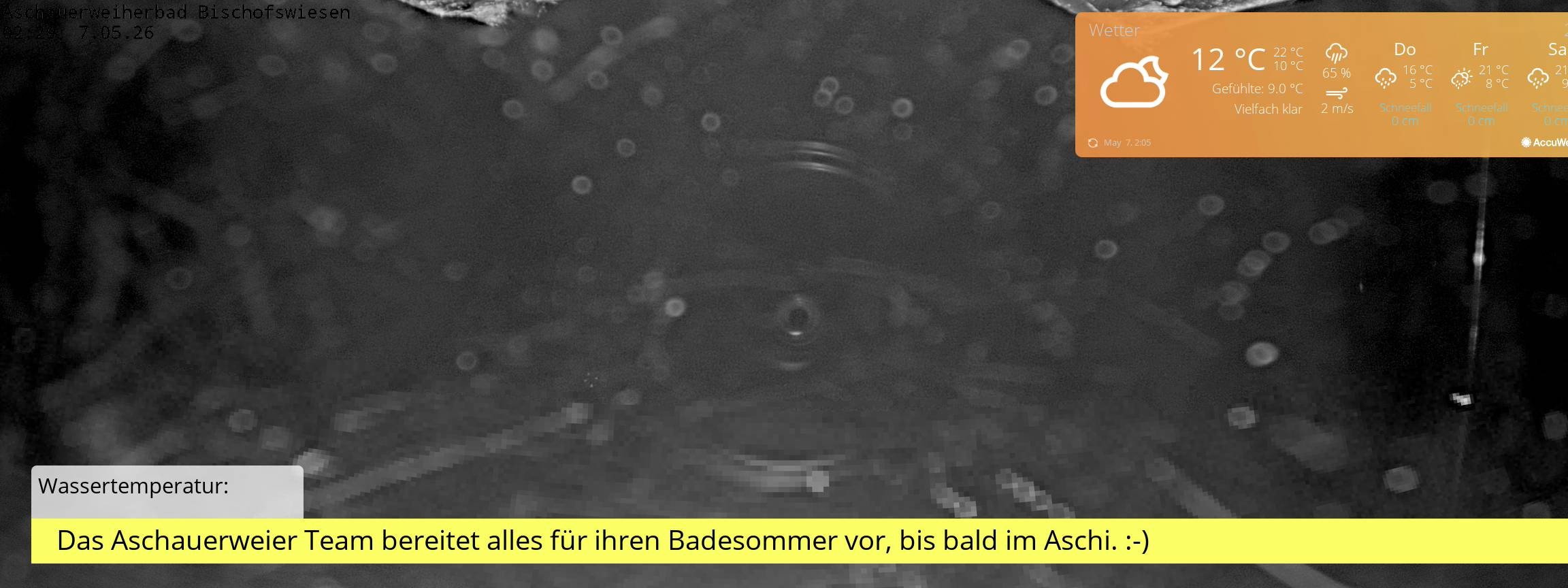 Archiv Foto Webcam Bischofswiesen: Naturbad Aschauerweiher