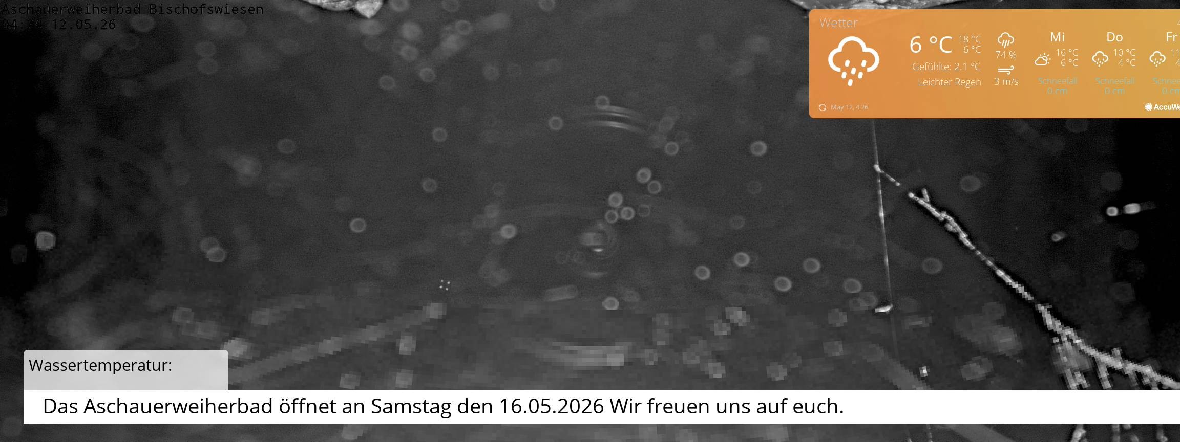 Archiv Foto Webcam Bischofswiesen: Naturbad Aschauerweiher