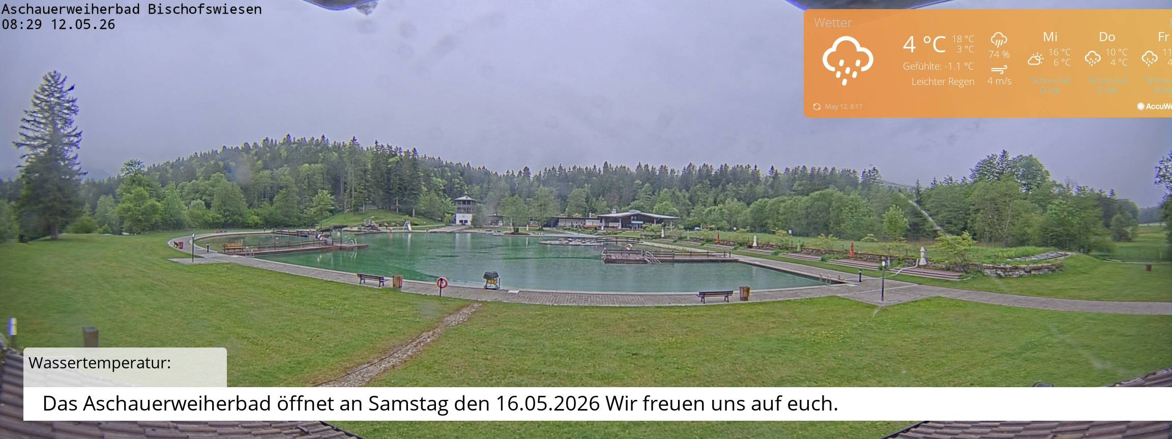 Archiv Foto Webcam Bischofswiesen: Naturbad Aschauerweiher