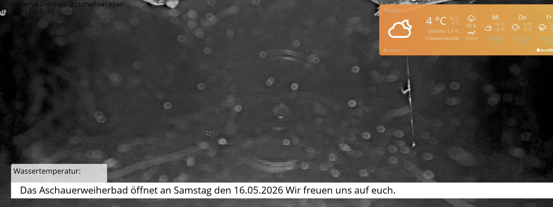 Archiv Foto Webcam Bischofswiesen: Naturbad Aschauerweiher