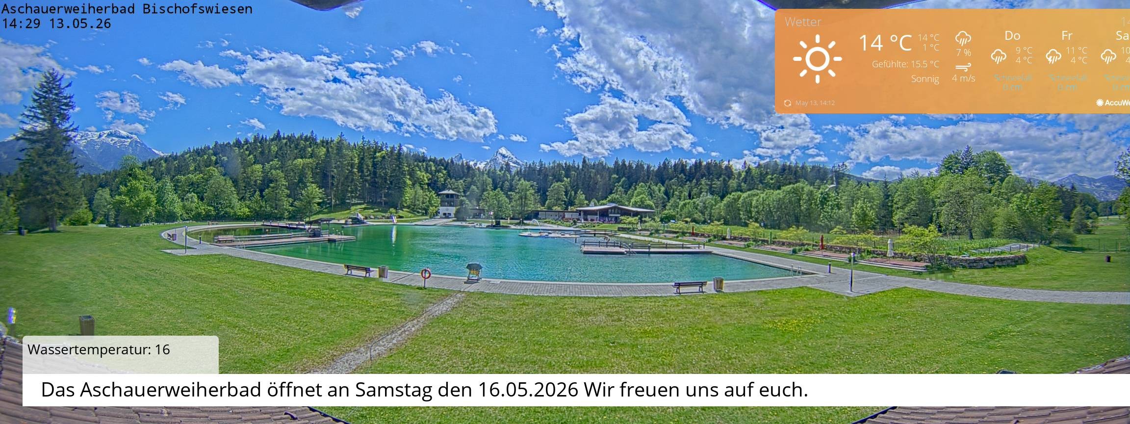 Archived image Webcam nature baths Aschauerweiher