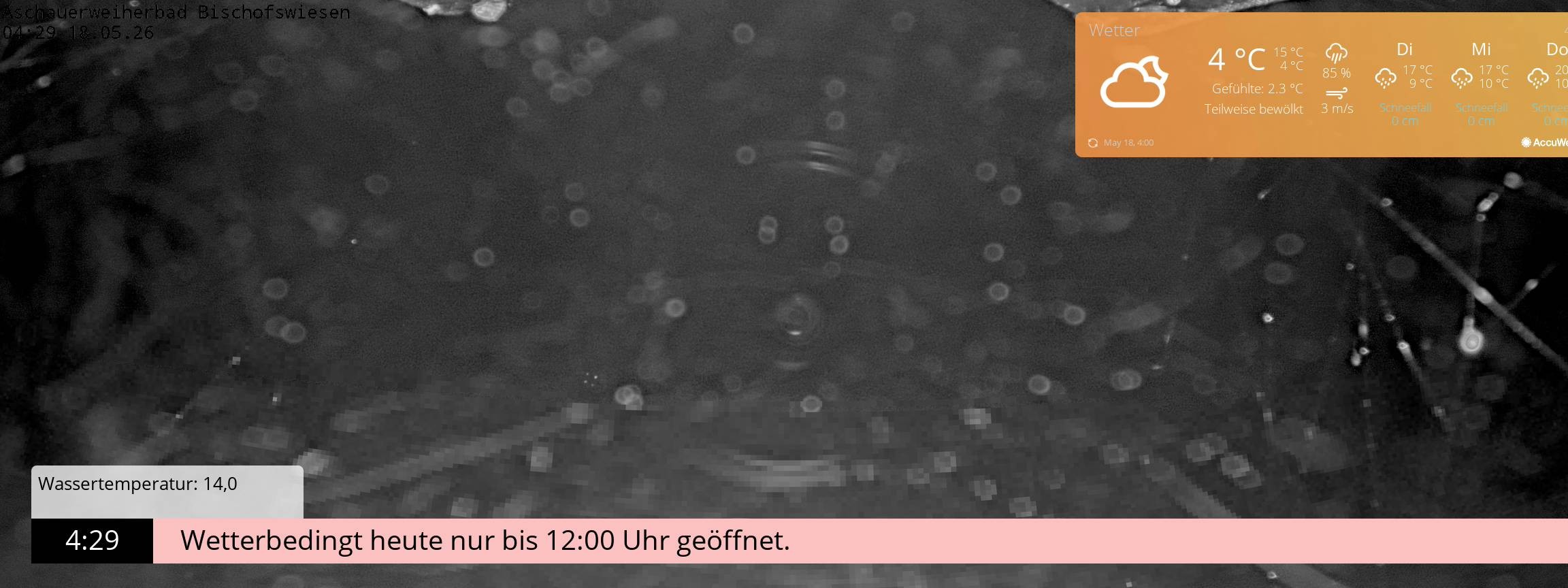 Archiv Foto Webcam Bischofswiesen: Naturbad Aschauerweiher