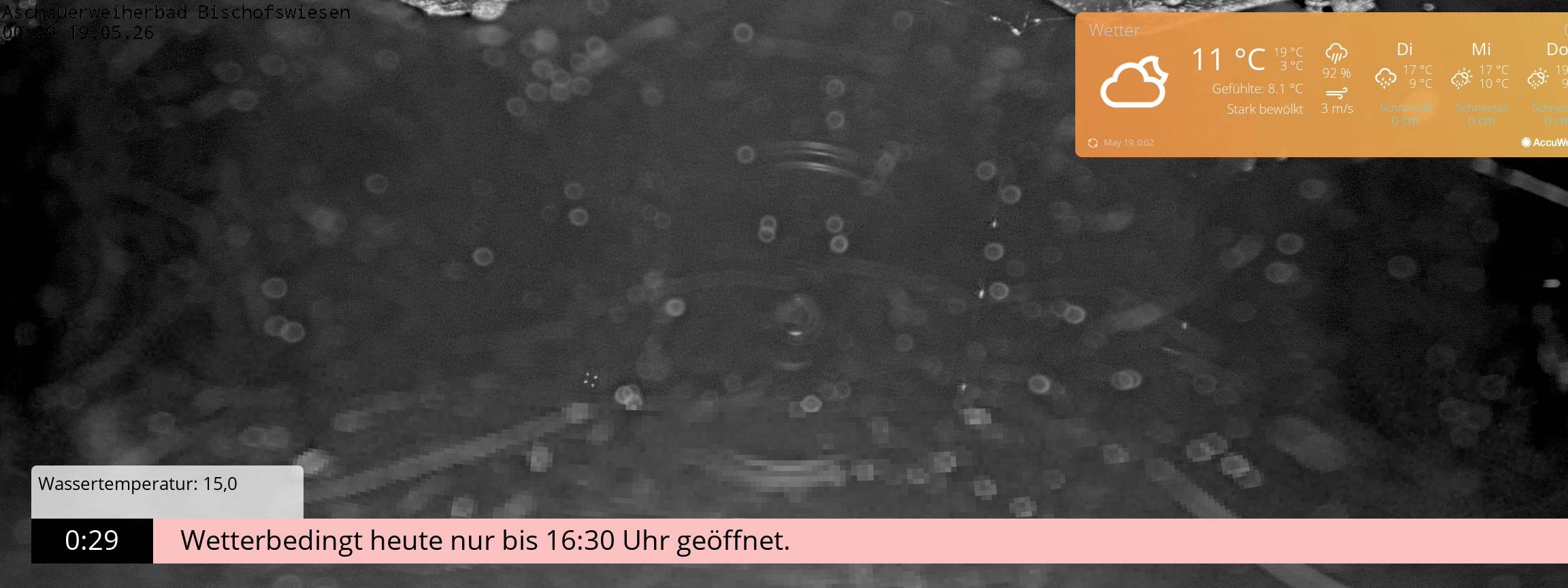 Archiv Foto Webcam Bischofswiesen: Naturbad Aschauerweiher