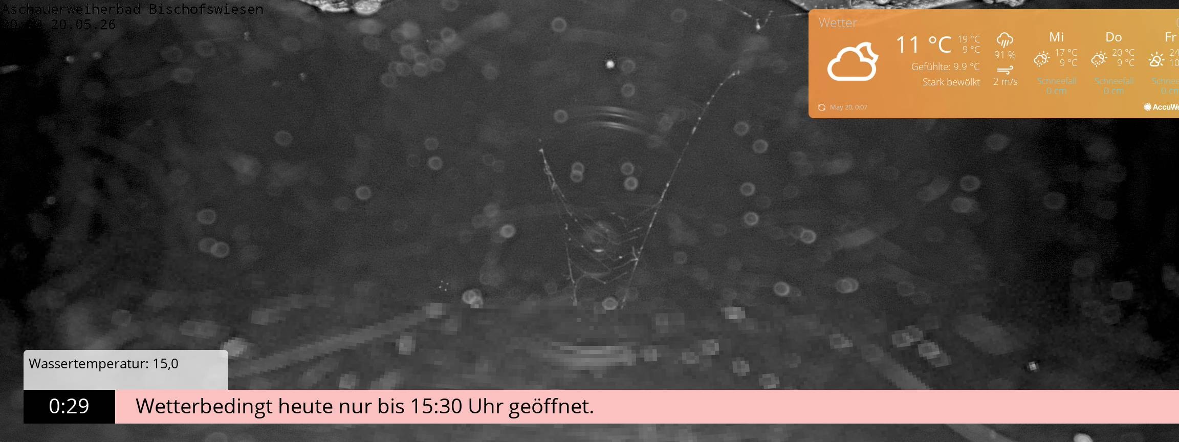 Archiv Foto Webcam Bischofswiesen: Naturbad Aschauerweiher