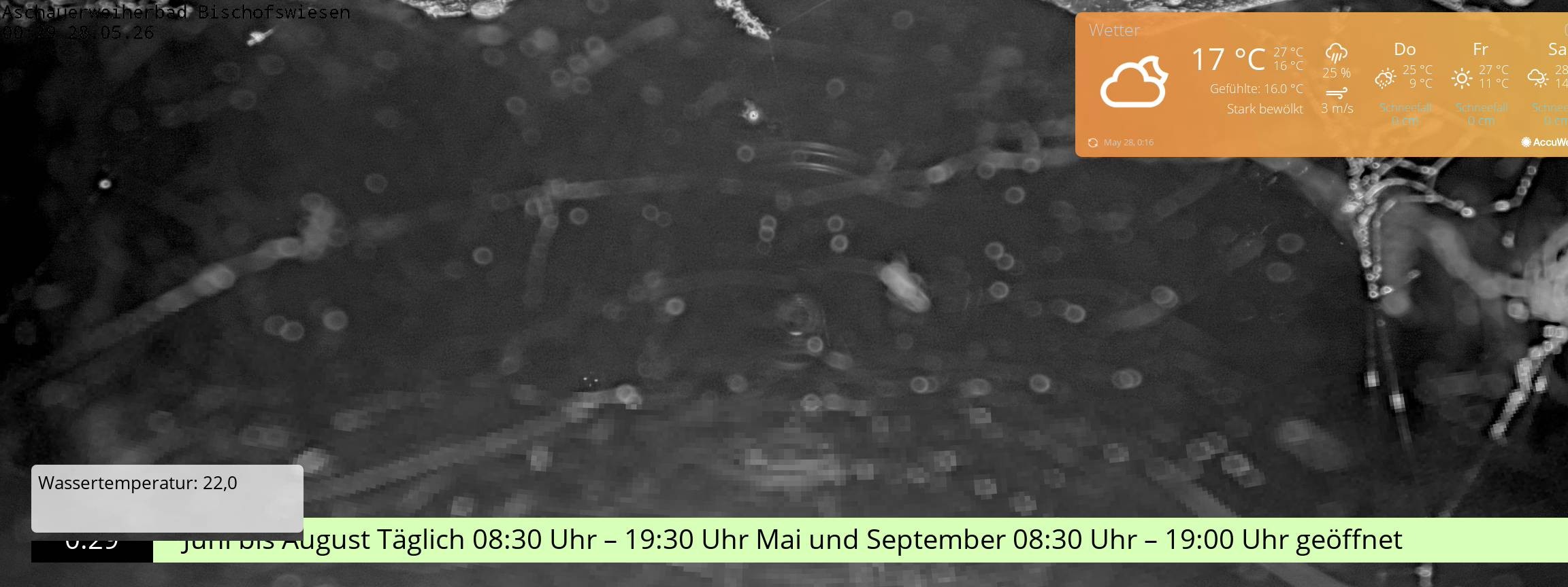 Archiv Foto Webcam Bischofswiesen: Naturbad Aschauerweiher