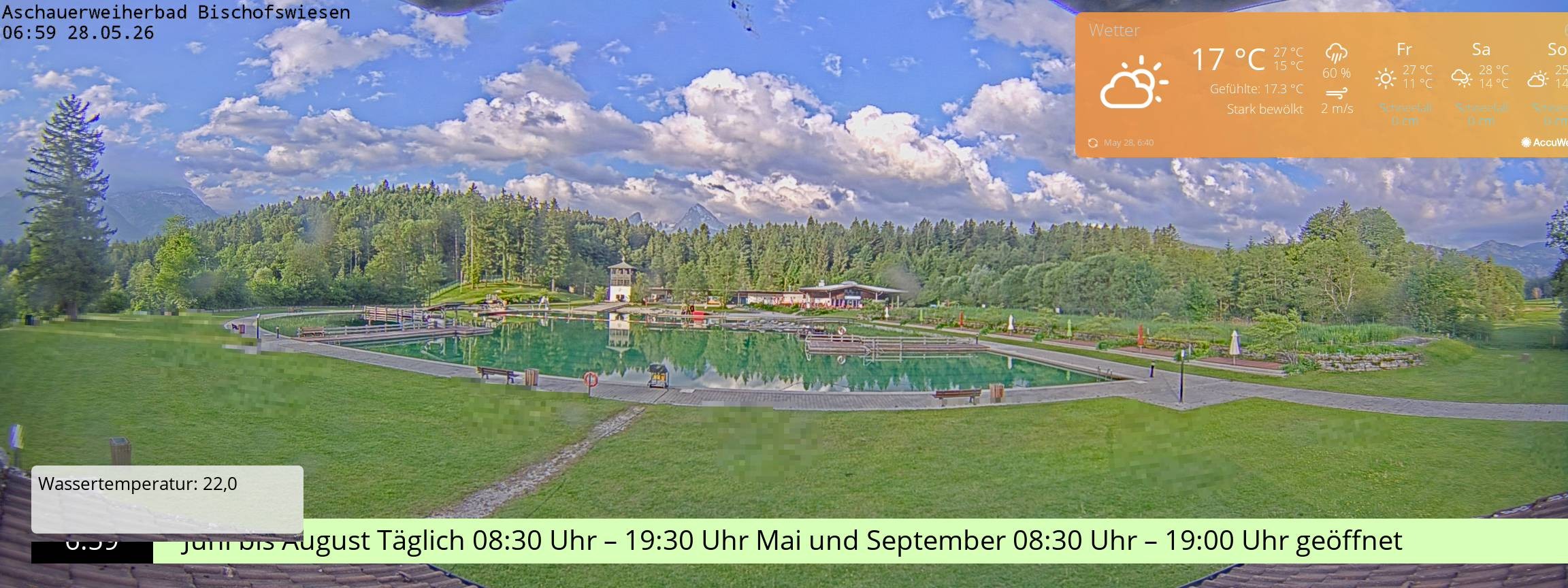 Archived image Webcam nature baths Aschauerweiher
