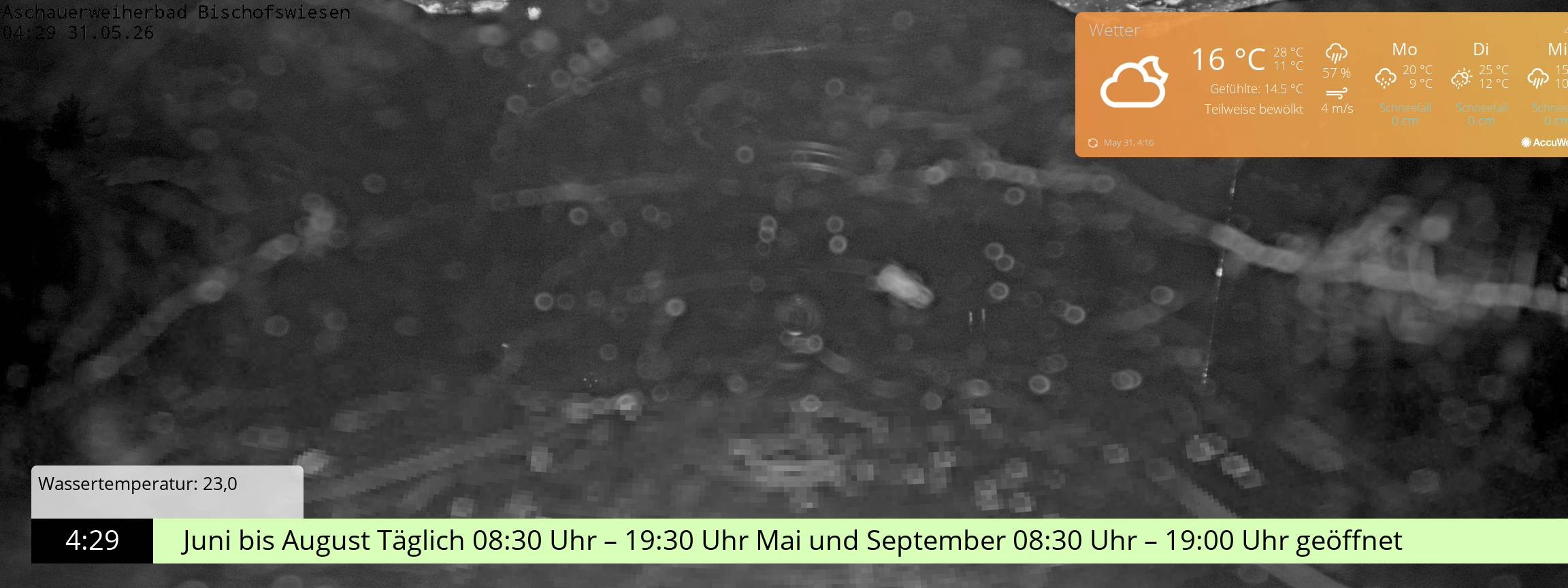Archiv Foto Webcam Bischofswiesen: Naturbad Aschauerweiher