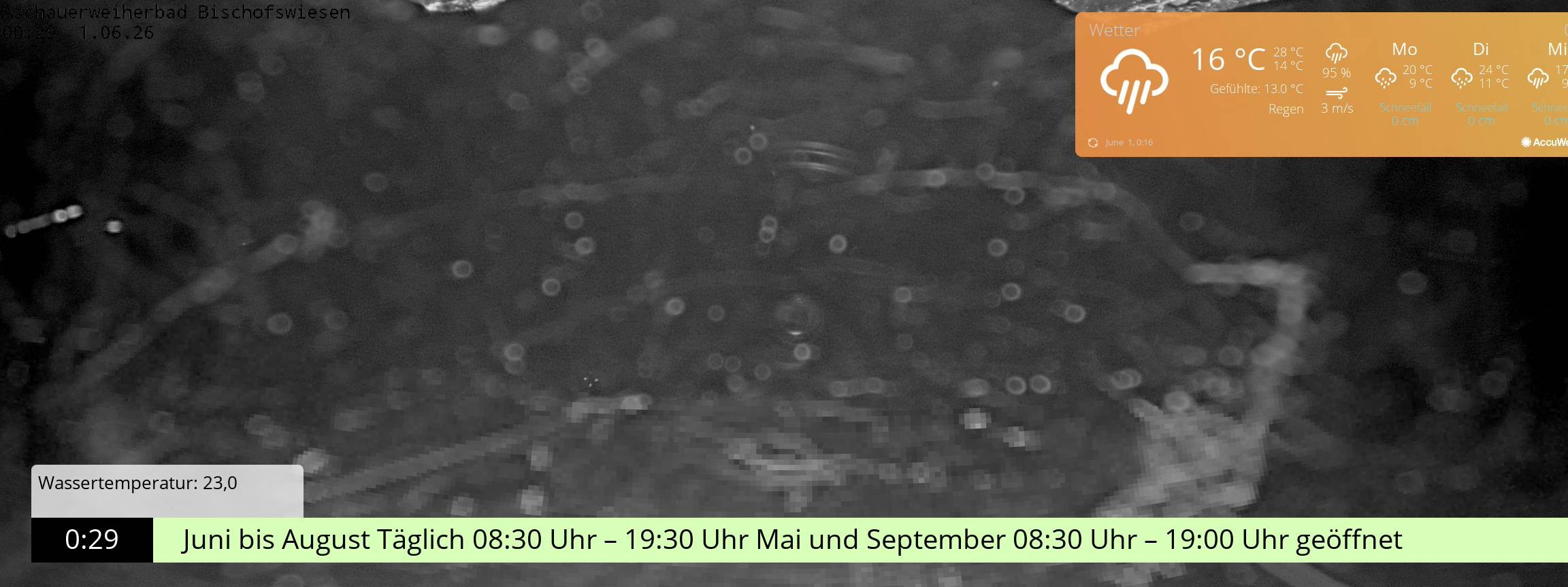 Archiv Foto Webcam Bischofswiesen: Naturbad Aschauerweiher