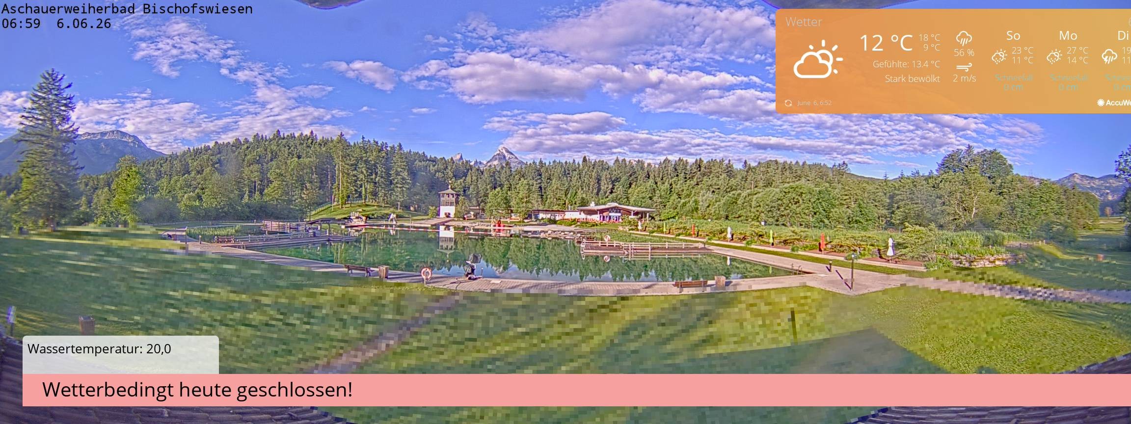 Archived image Webcam nature baths Aschauerweiher