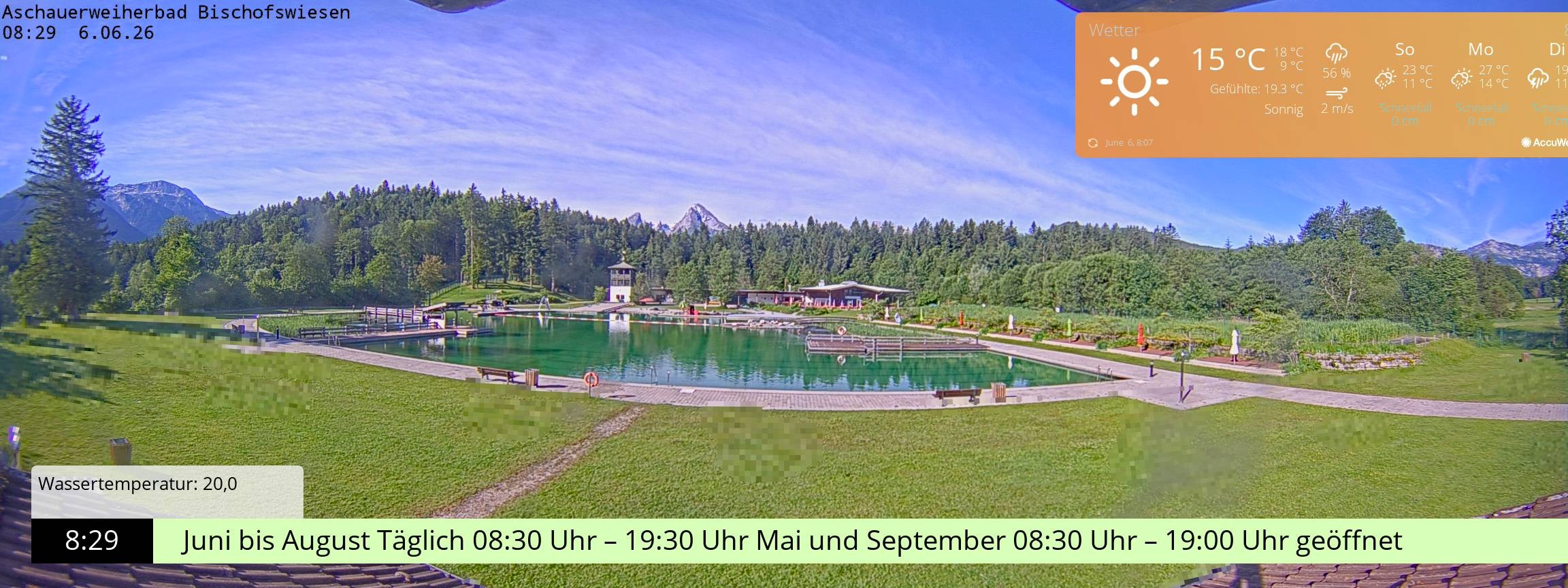 Archived image Webcam nature baths Aschauerweiher