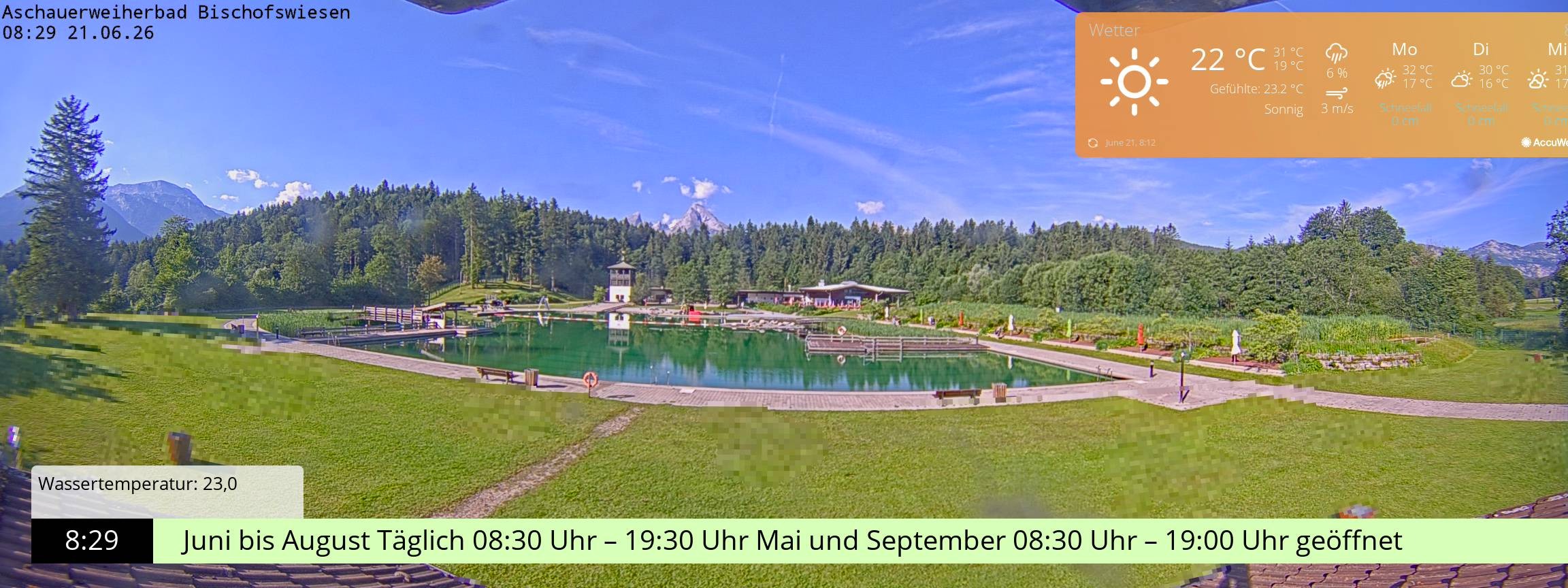 Archived image Webcam nature baths Aschauerweiher
