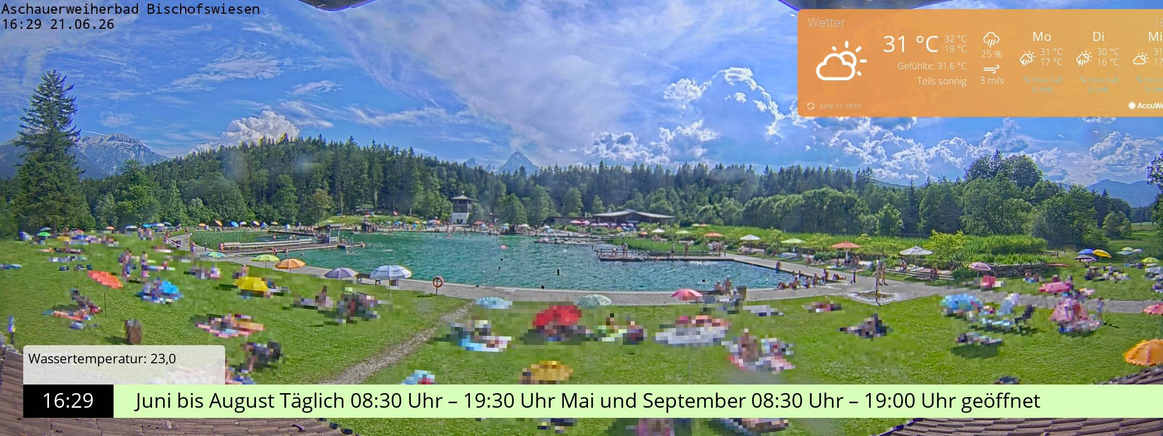 Archived image Webcam nature baths Aschauerweiher