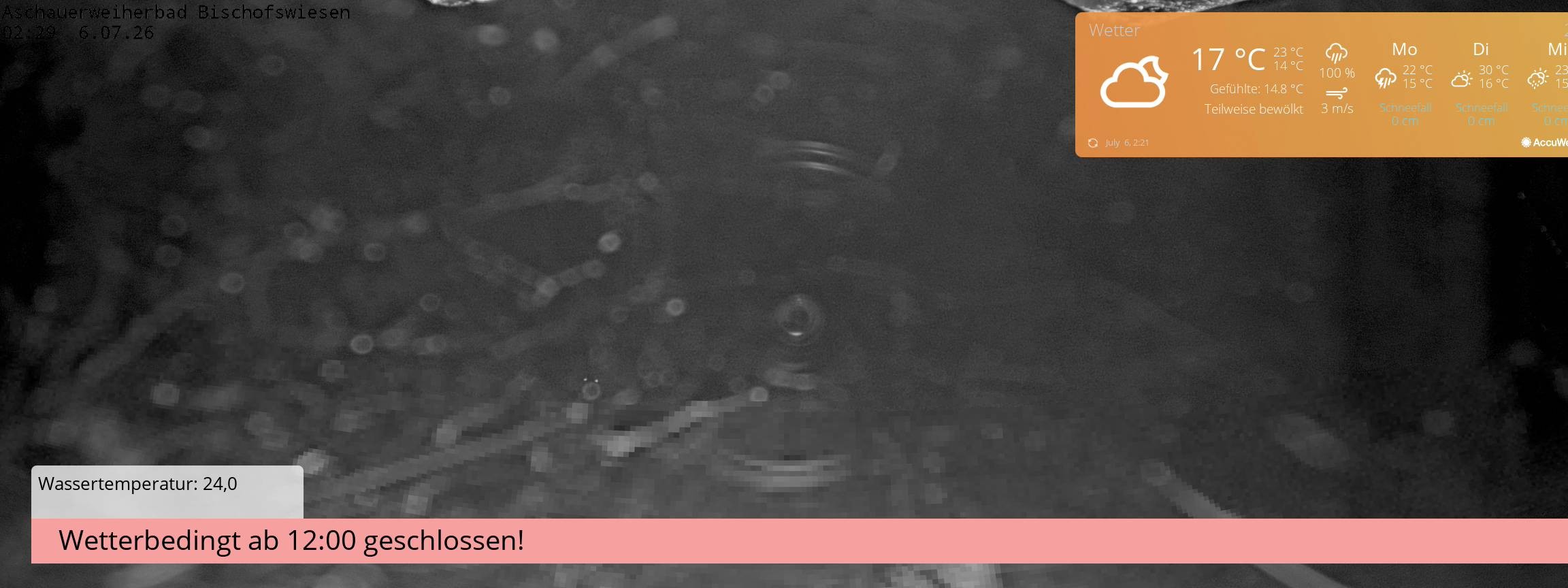 Archiv Foto Webcam Bischofswiesen: Naturbad Aschauerweiher