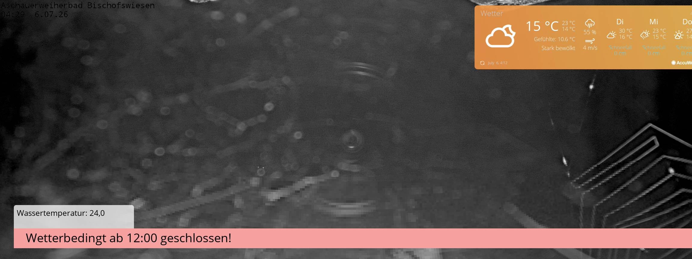 Archiv Foto Webcam Bischofswiesen: Naturbad Aschauerweiher