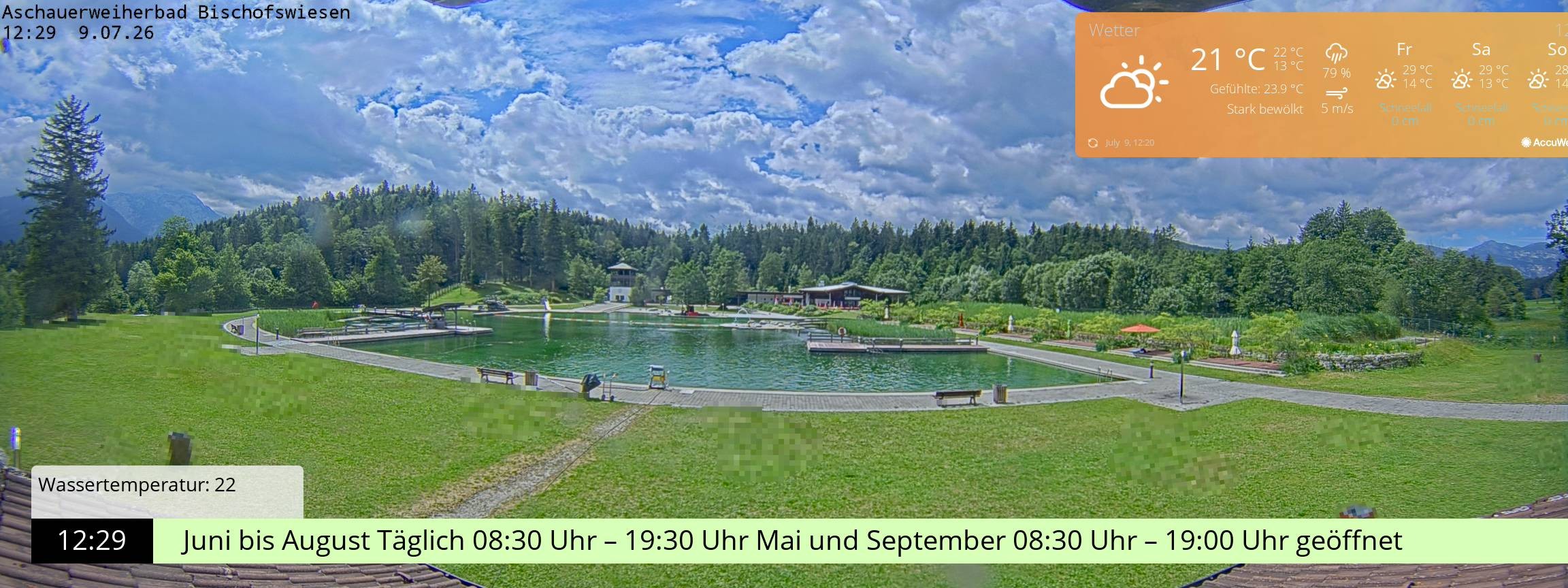 Archived image Webcam nature baths Aschauerweiher