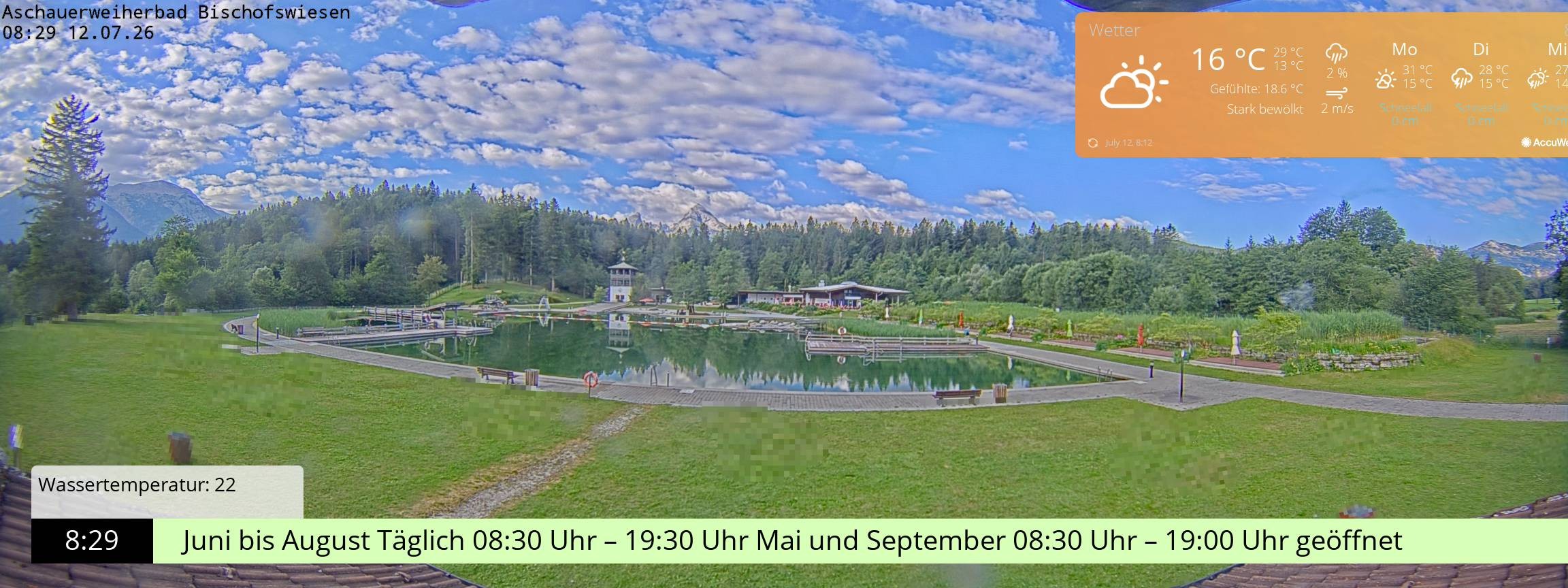 Archived image Webcam nature baths Aschauerweiher