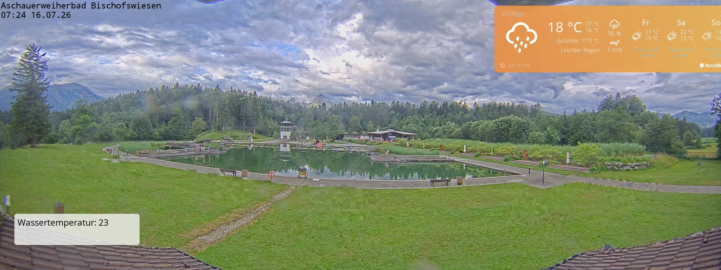 Archived image Webcam nature baths Aschauerweiher