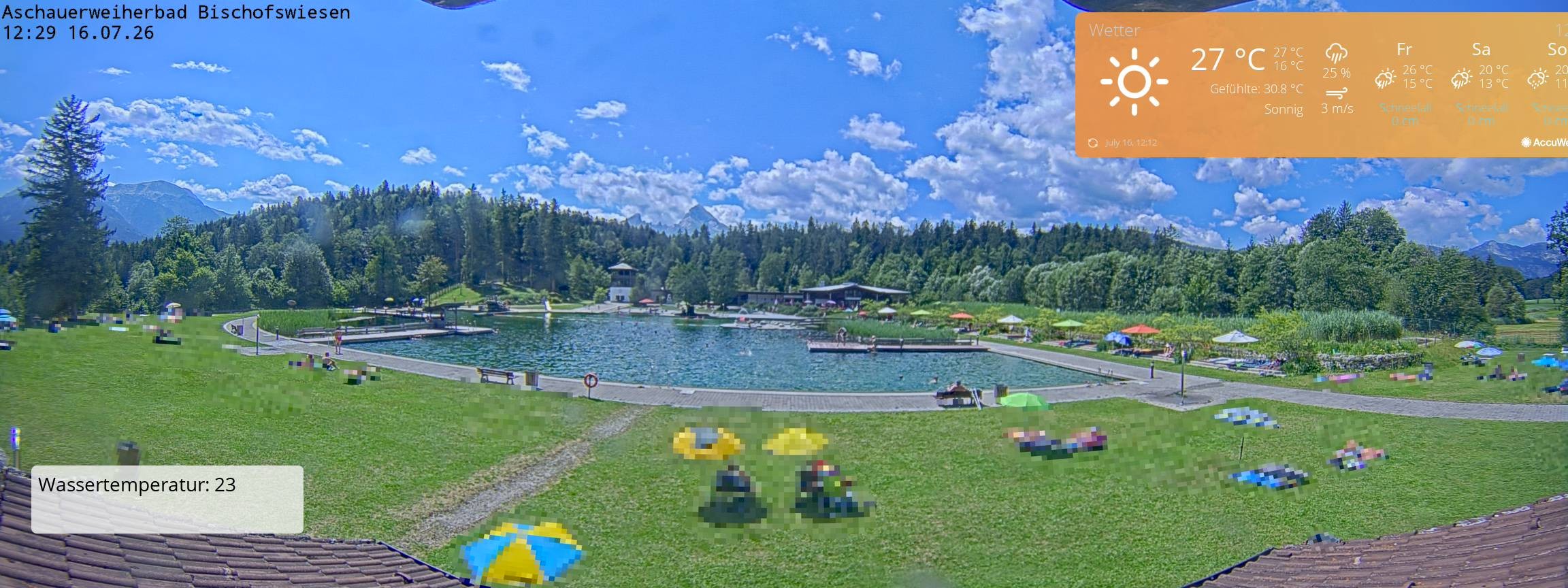 Archived image Webcam nature baths Aschauerweiher