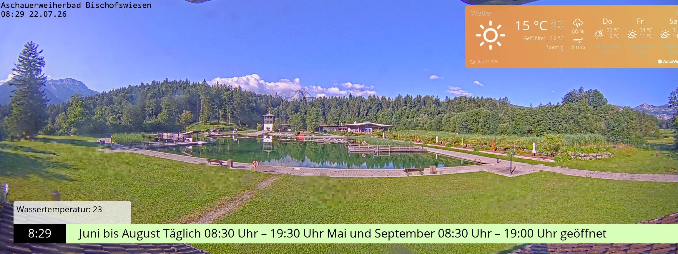 Archived image Webcam nature baths Aschauerweiher