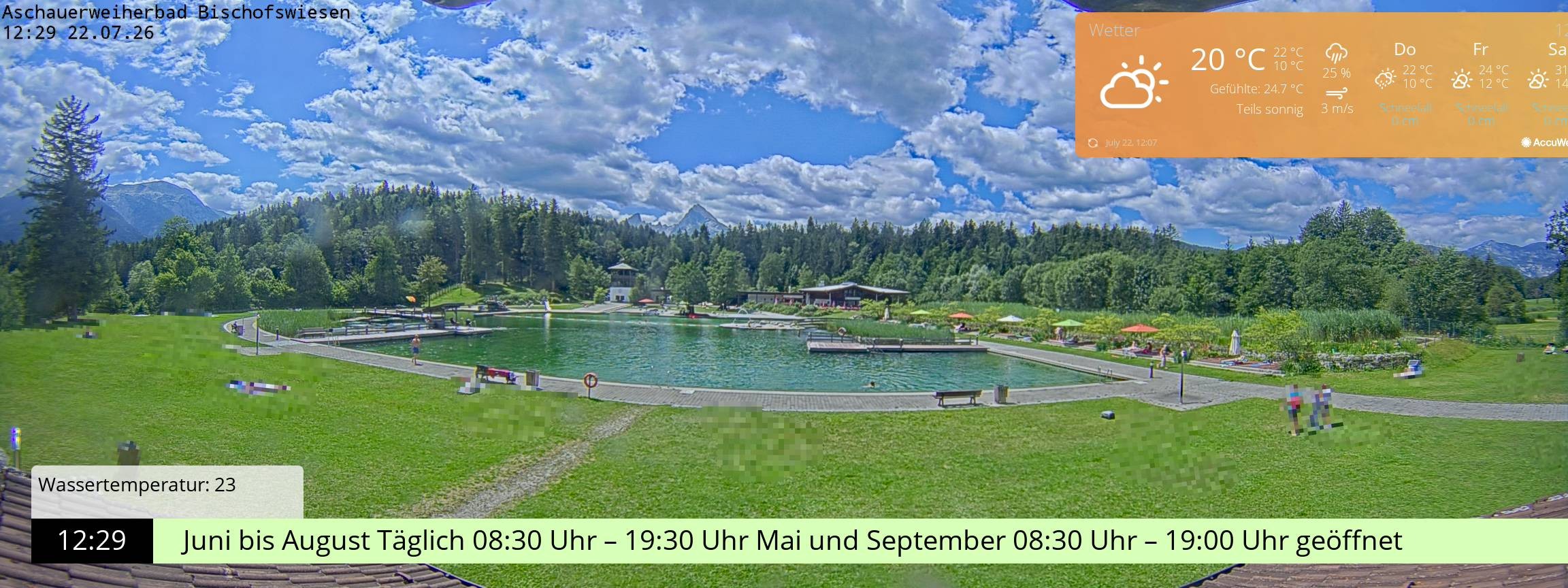 Archived image Webcam nature baths Aschauerweiher