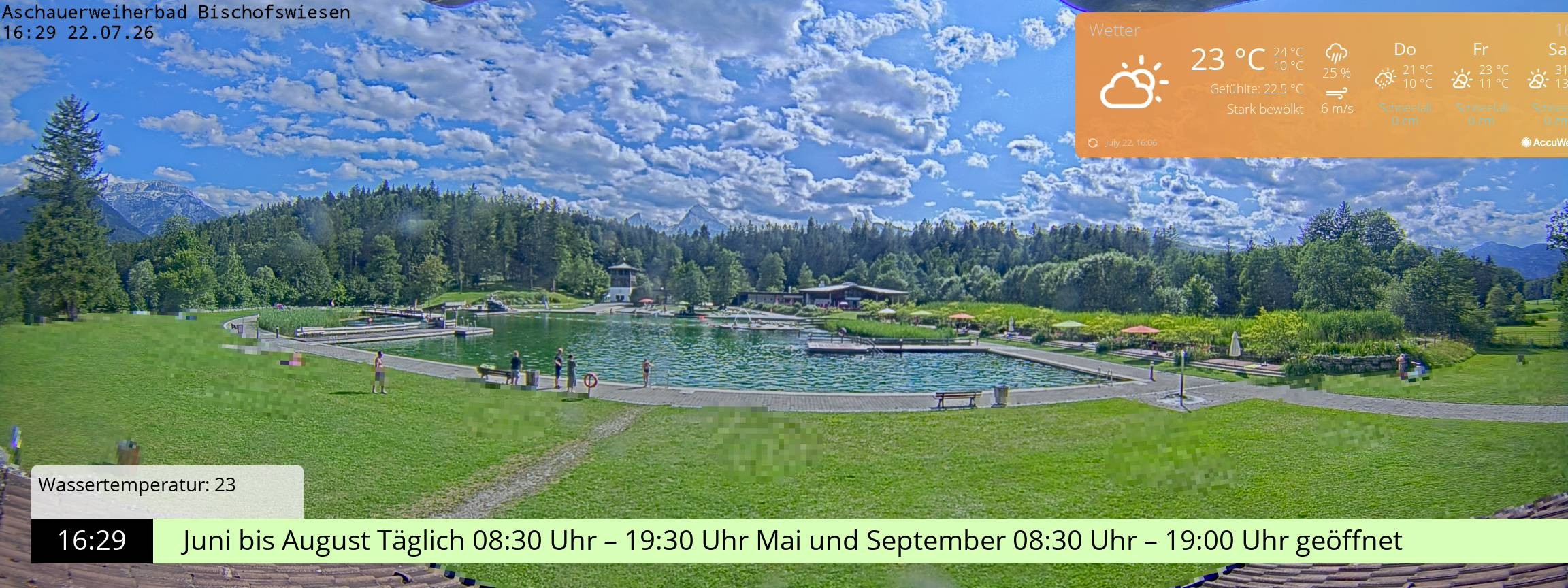 Archived image Webcam nature baths Aschauerweiher