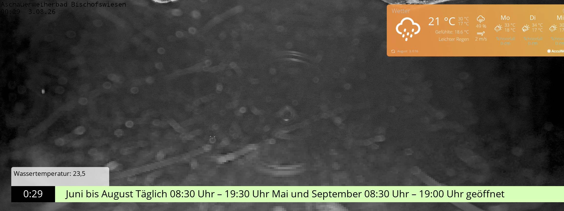 Archived image Webcam nature baths Aschauerweiher
