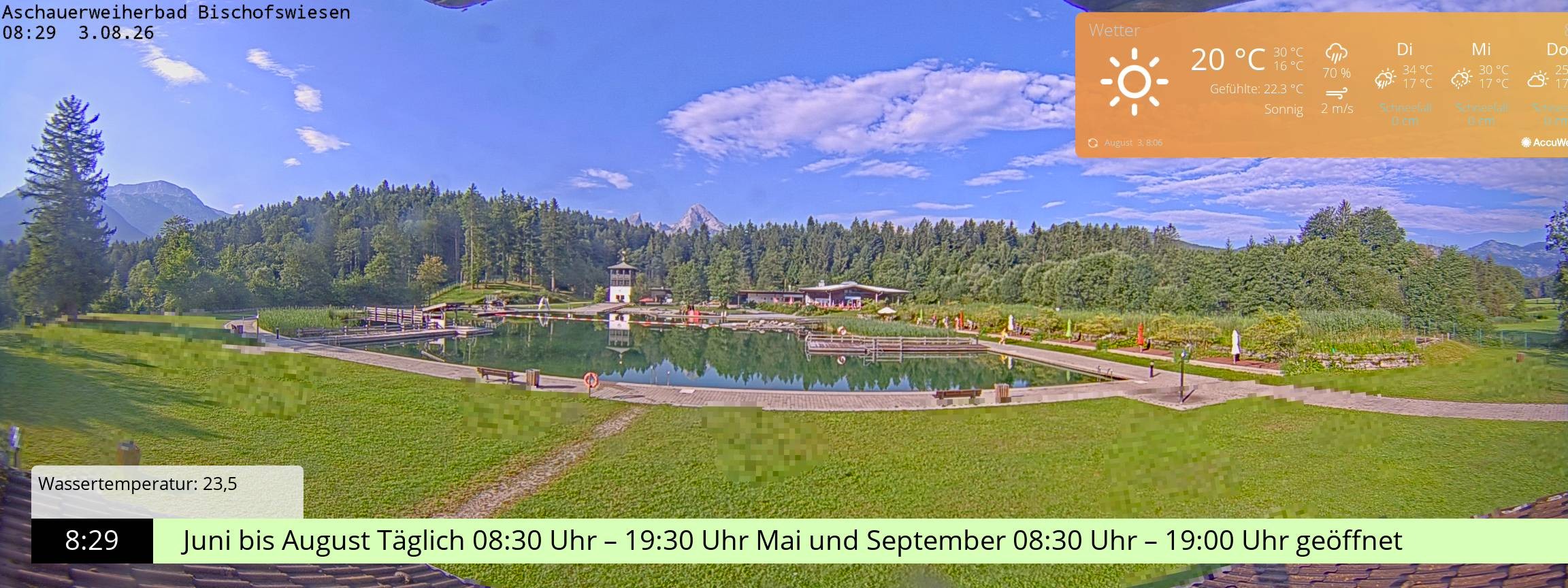 Archived image Webcam nature baths Aschauerweiher