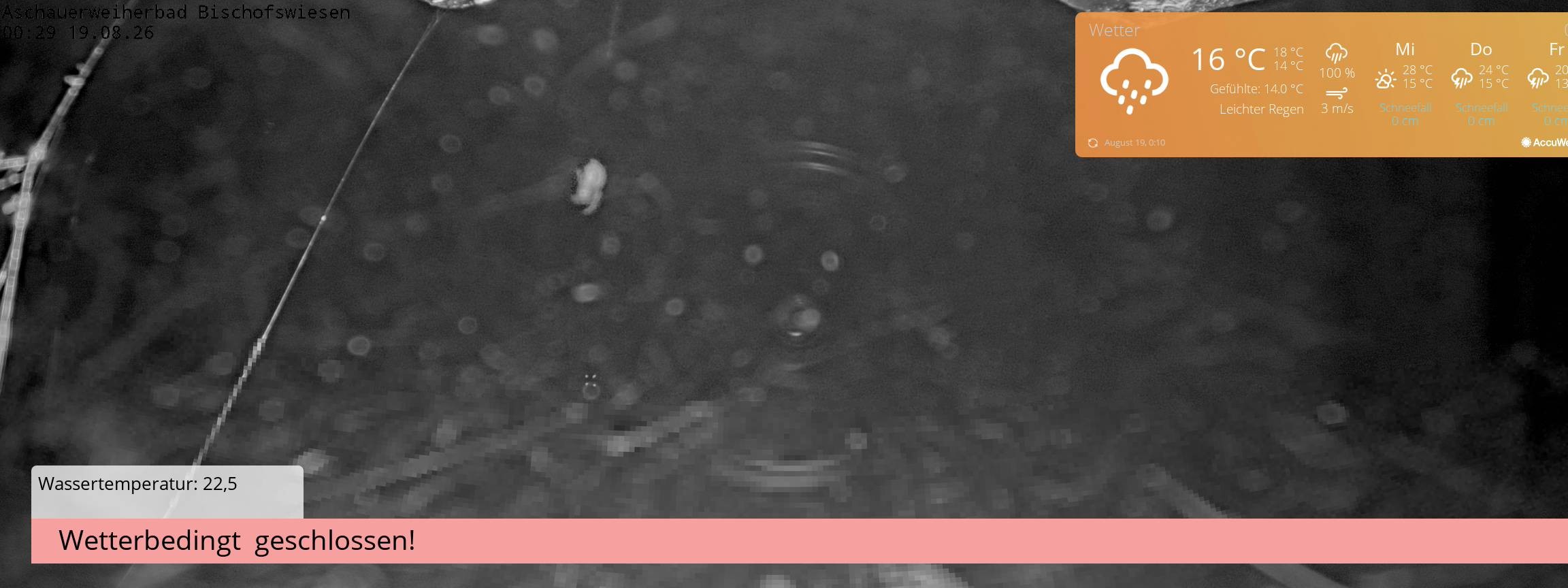 Archiv Foto Webcam Bischofswiesen: Naturbad Aschauerweiher