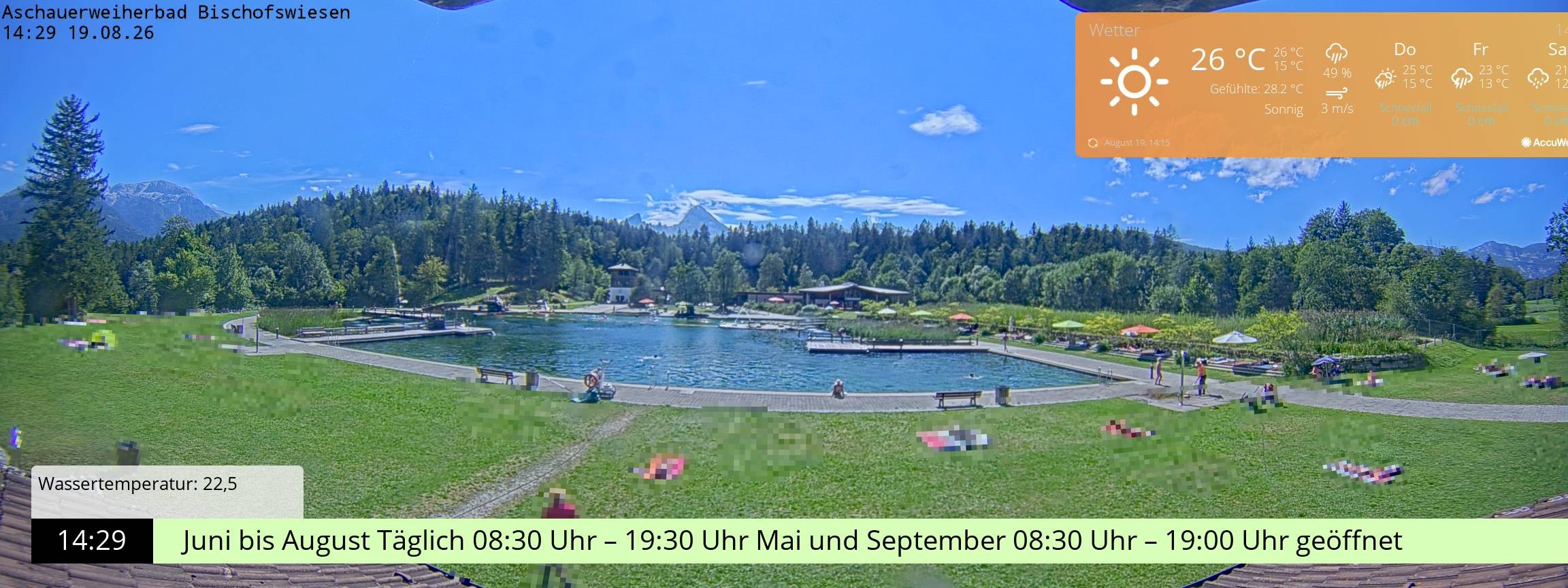 Archived image Webcam nature baths Aschauerweiher
