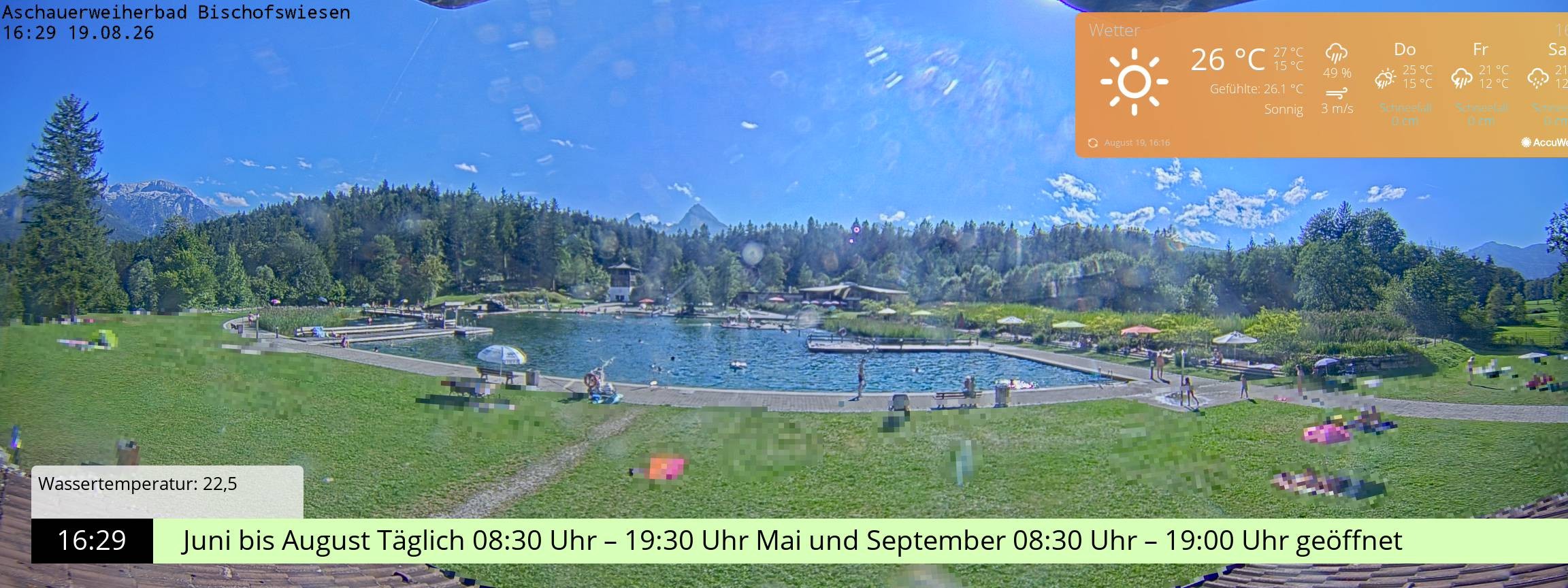 Archived image Webcam nature baths Aschauerweiher